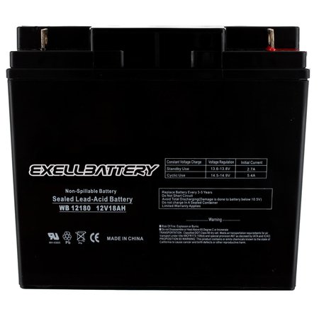 EXELL BATTERY 12, 18, AGM Chemistry EB12180